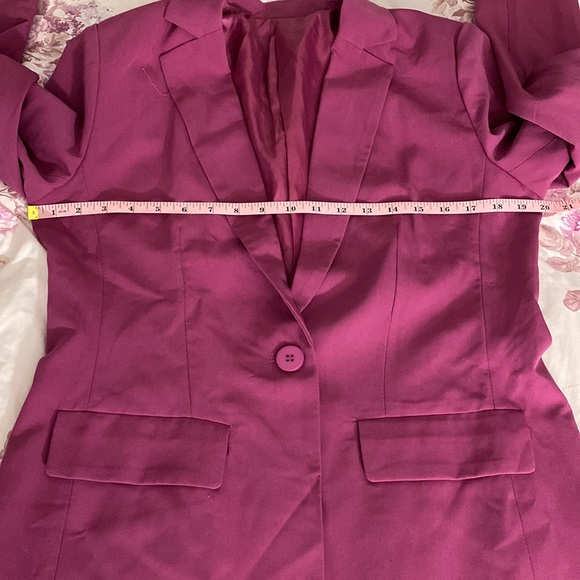 Women’s Menswear Blazer Fuchsia - Picture 12 of 15